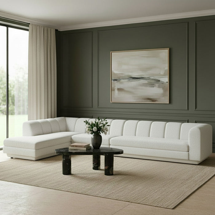 Modari - Sectional - Cream - Stylish Home Furniture