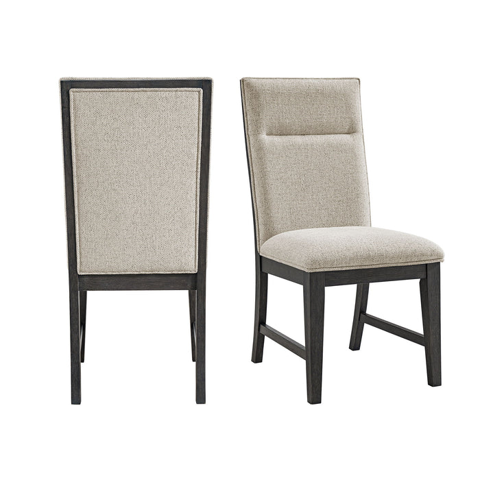 Axel - Fabric Dining Chair (Set of 2) - Light Gray / Espresso - Stylish Home Furniture