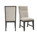Axel - Fabric Dining Chair (Set of 2) - Light Gray / Espresso - Stylish Home Furniture