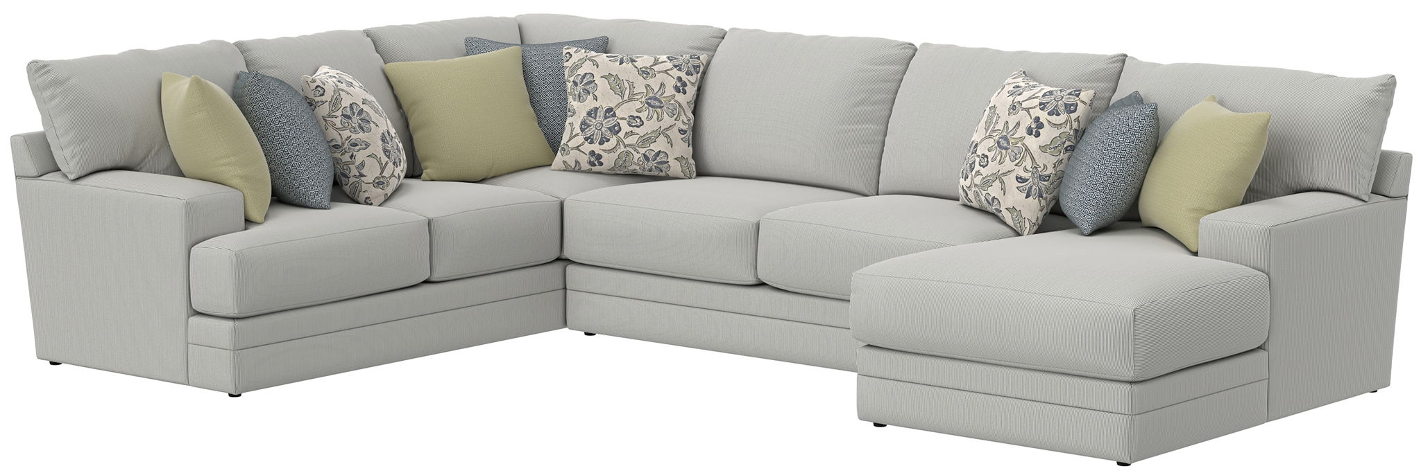 Stockbridge - Sectional With Comfort Coil Seating And 9 Accent Pillows Included - Stylish Home Furniture