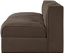 Rummi - Velvet Performance Fabric Upholstered 2 Piece Modular Armless Loveseat - Stylish Home Furniture
