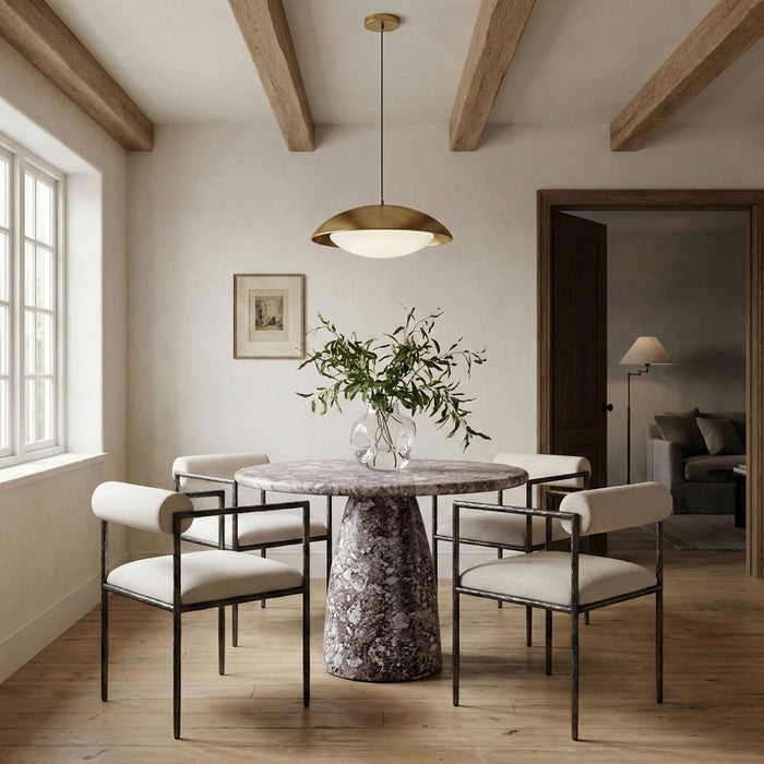 Axis - Linen Textured Cream Fabric Upholstered Dining Chair (Set of 2) - Stylish Home Furniture