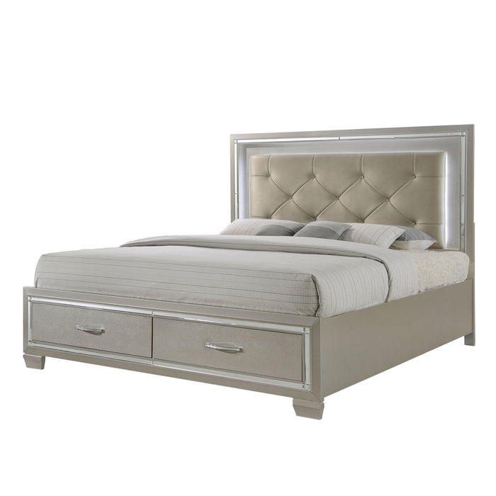 Platinum - Platform Storage Bedroom Set - Stylish Home Furniture