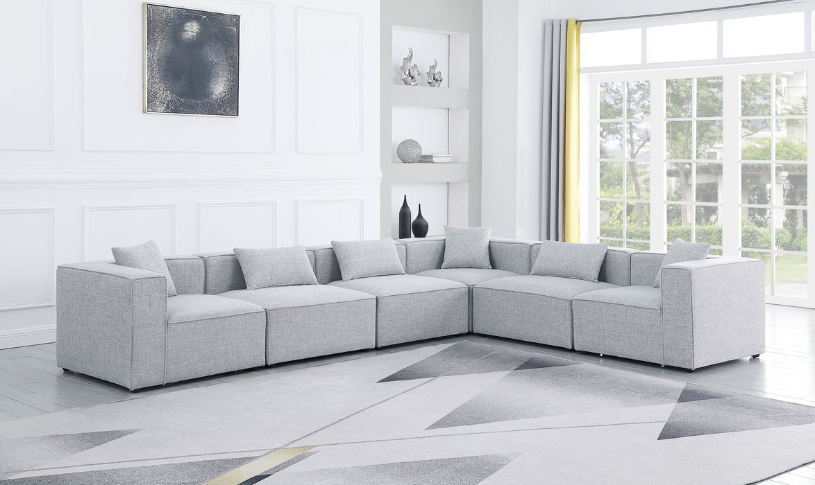 Cube - Modular Sectional 6 Piece - Gray - Modern & Contemporary