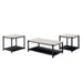 Linea - 3 Piece Occasional Set (1 Coffee & 2 End Tables) - Light Gray - Stylish Home Furniture