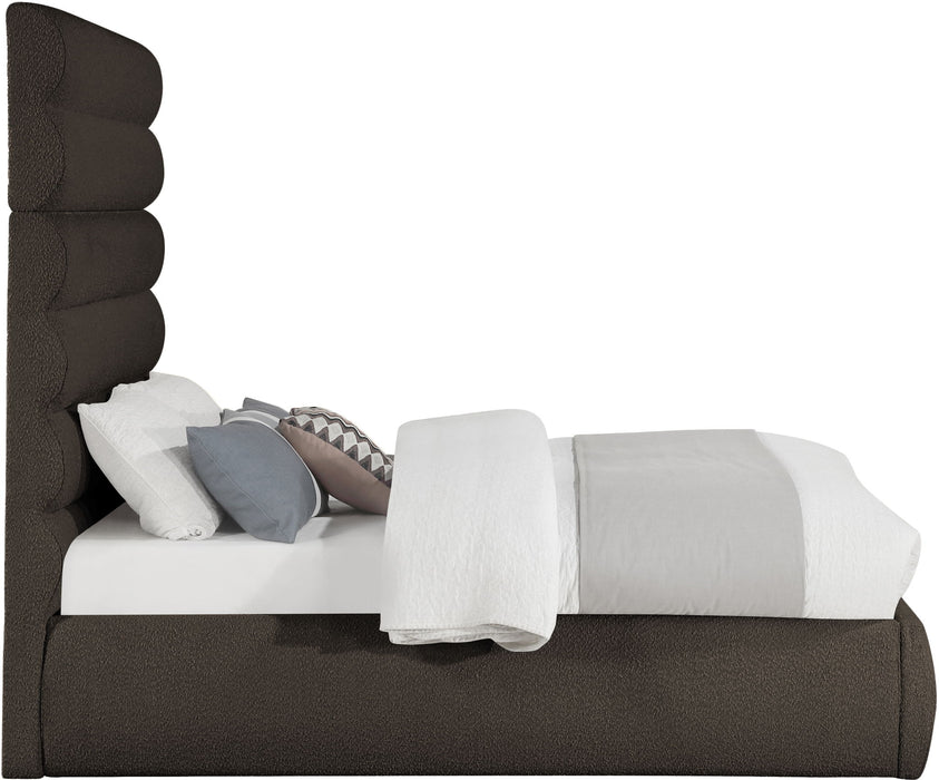 Adam - Boucle Fabric Bed With 70.5" Headboard - Stylish Home Furniture