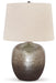 Magalie - Metal Table Lamp  - Antique Silver Finish - Stylish Home Furniture