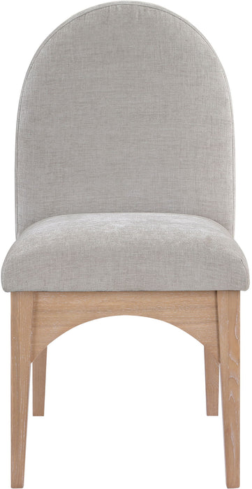 Waldorf - Chenille Dining Side Chair With Natural Legs