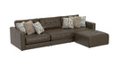 Siena - 4 Piece Modular Sectional With Cuddler Seat Cushions And Included Accent Pillows - Chocolate - Stylish Home Furniture