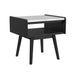 Lanette - End Table With White Marble Top - Black - Stylish Home Furniture