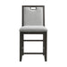 Elodie - Fabric Counter Chair (Set of 2) - Charcoal / Gray - Stylish Home Furniture