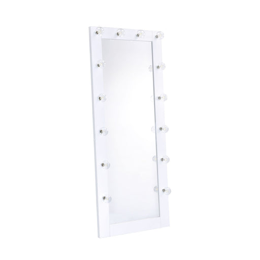 Lindy - Floor Mirror With Lights - White - Stylish Home Furniture