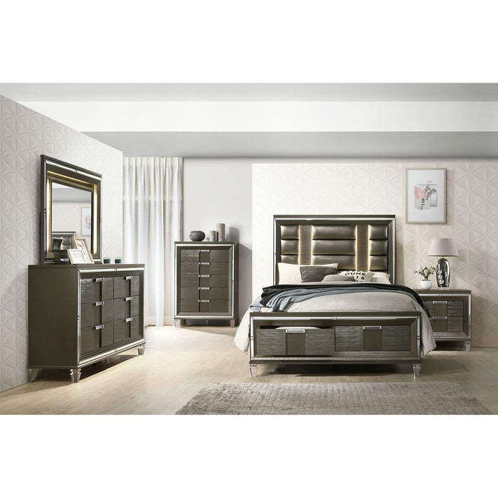 Twenty Nine - 2-Drawer Nightstand With USB - Dark Brown - Stylish Home Furniture