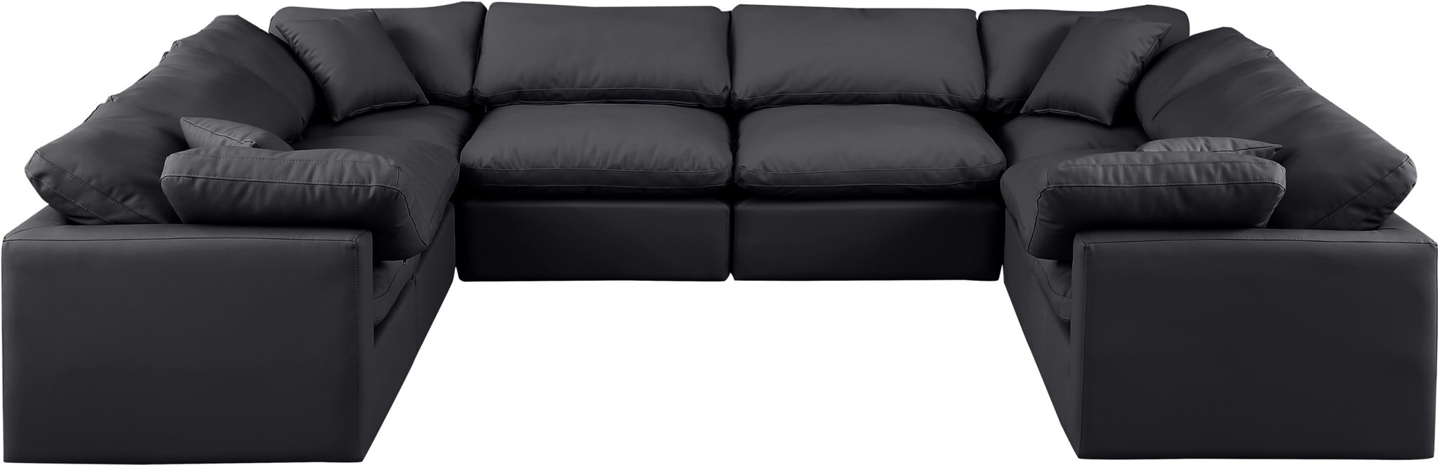 Indulge - Faux Leather 8 Piece Modular Sectional - Stylish Home Furniture