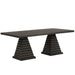 Plateau - 78" Rectangle Dining Table - Top & Base - Dark Brown - Stylish Home Furniture