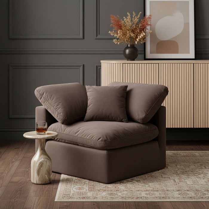 Indulge - Velvet Corner Chair - Stylish Home Furniture