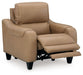 Mosswell - Power Recliner With Adj Headrest - Toffee - Stylish Home Furniture