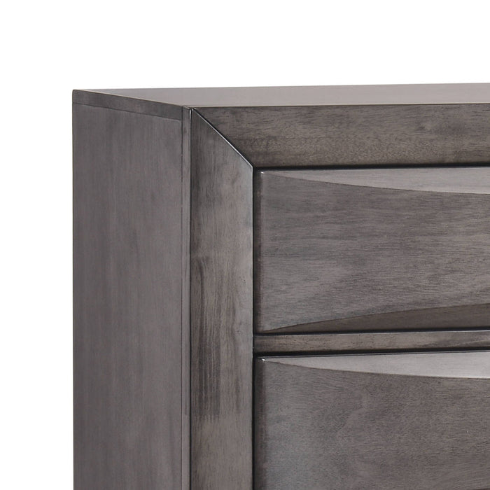Emily - 5-Drawer Chest (Sturdy) - Gray - Stylish Home Furniture