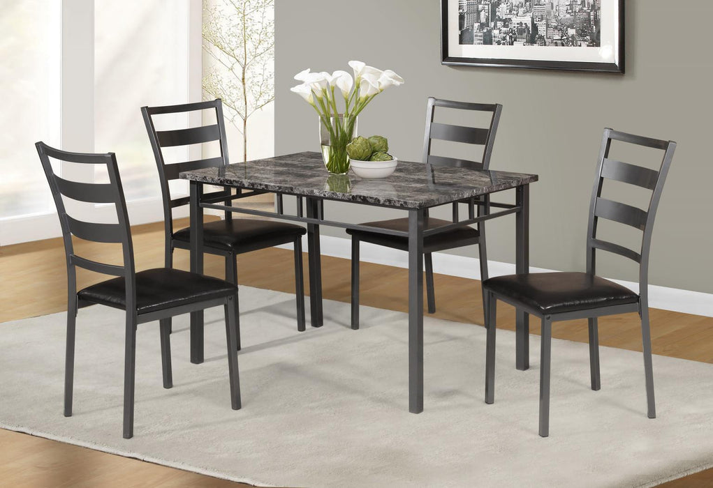 D762 - 5 Piece Dining Room Set - Dark Gray