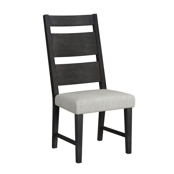 Jemma - Wood Back Dining Side Chair (Set of 2) - Dark Espresso / Beige Linen - Stylish Home Furniture