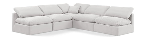 Indulge - Velvet 5 Piece Modular Corner Armless Sectional