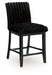 Mervannie - Upholstered Barstool (Set of 2) - Black - Stylish Home Furniture