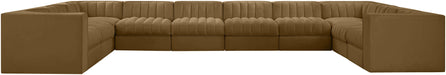 Rummi - Velvet Performance Fabric Upholstered 10 Piece Modular Sectional - Stylish Home Furniture