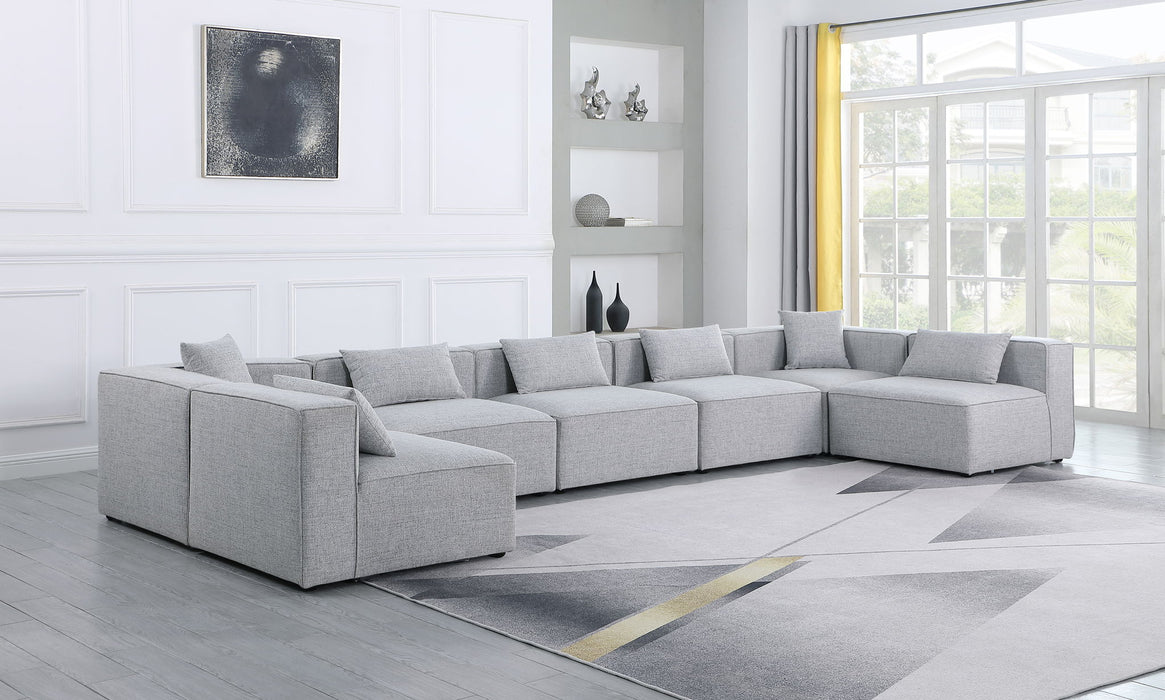 Cube - Linen 7 Piece Modular U-Shaped Sectional - Stylish Home Furniture