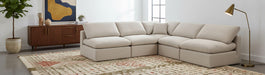 Indulge - Linen 5 Piece Modular Corner Armless Sectional - Stylish Home Furniture