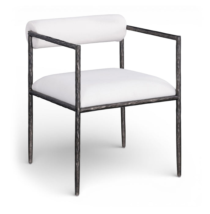 Axis - Linen Textured Cream Fabric Upholstered Dining Chair (Set of 2) - Stylish Home Furniture