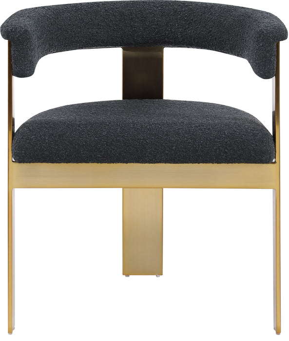 Romeo - Boucle Dining Chair With Gold Base (Set of 2)