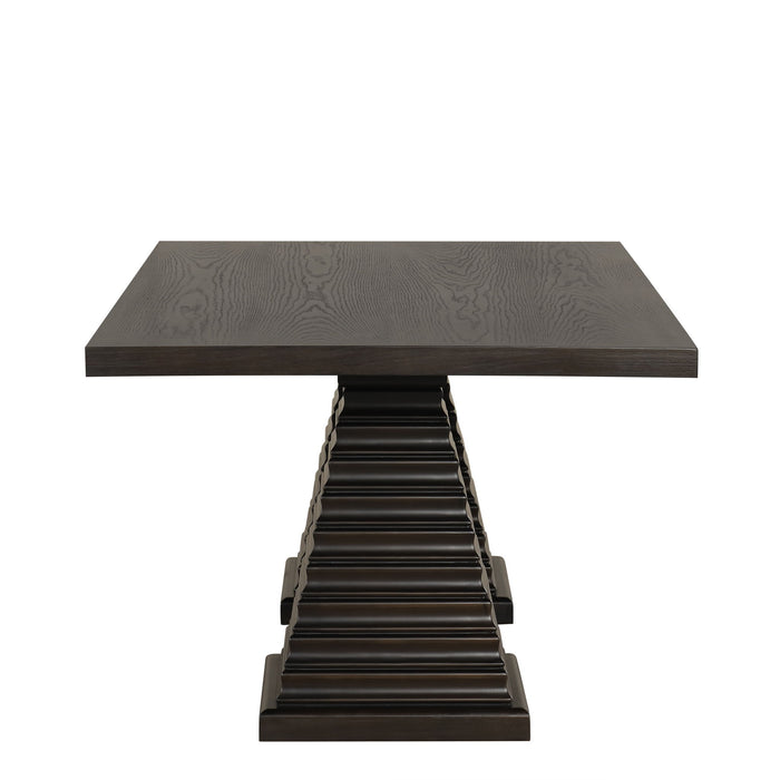 Plateau - 78" Rectangle Dining Table - Top & Base - Dark Brown - Stylish Home Furniture