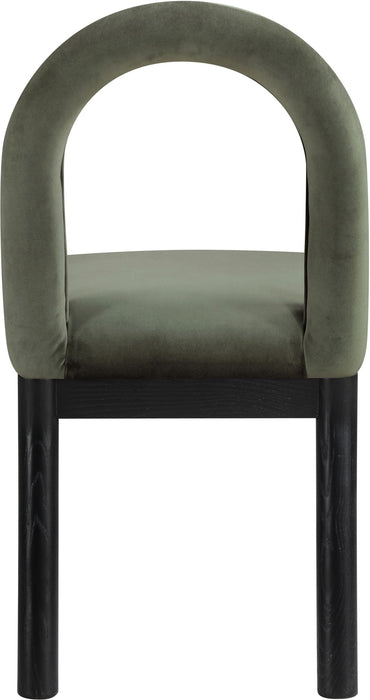 Conrad - Velvet Dining Chair With Black Legs
