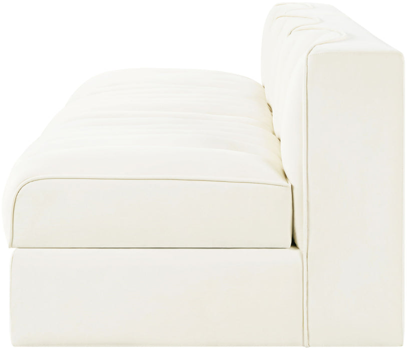 Rummi - Velvet Performance Fabric Upholstered 3 Piece Modular Armless Sofa - Stylish Home Furniture