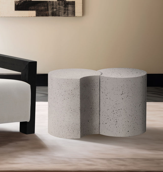 Dimple - 2 Piece Modular End Table - Terazzo Finish