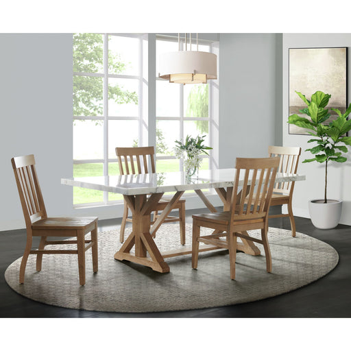 Lakeview - 5 Piece Rectangular Dining Set (Table & Four Chairs) - White - Stylish Home Furniture