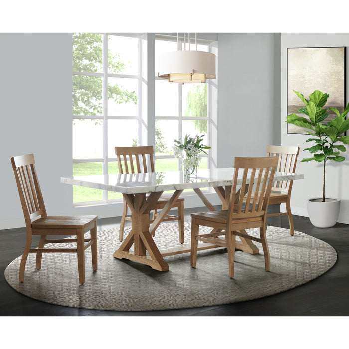 Lakeview - 5 Piece Rectangular Dining Set (Table & Four Chairs) - White - Stylish Home Furniture