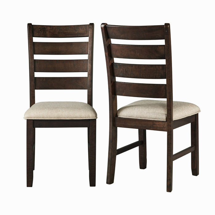 Jax - Ladder Back Side Chair (Set of 2) - Smokey Walnut - Stylish Home Furniture