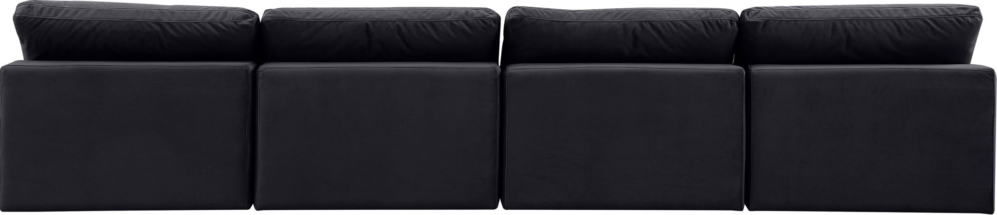 Comfy - Velvet Modular Armless Sofa 4 Seats