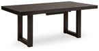 Neymorton - 7 Pc. - Rectangular Extension Table, 6 Side Chairs - Dark Grayish Brown - Stylish Home Furniture