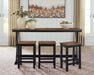 Wildenauer - Rectangular Dining Room Counter Table Set (Set of 4) - Brown / Black - Stylish Home Furniture