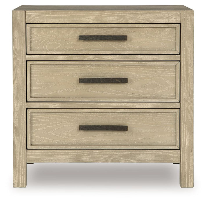 Calmoro - Three Drawer Night Stand - Gray - Stylish Home Furniture