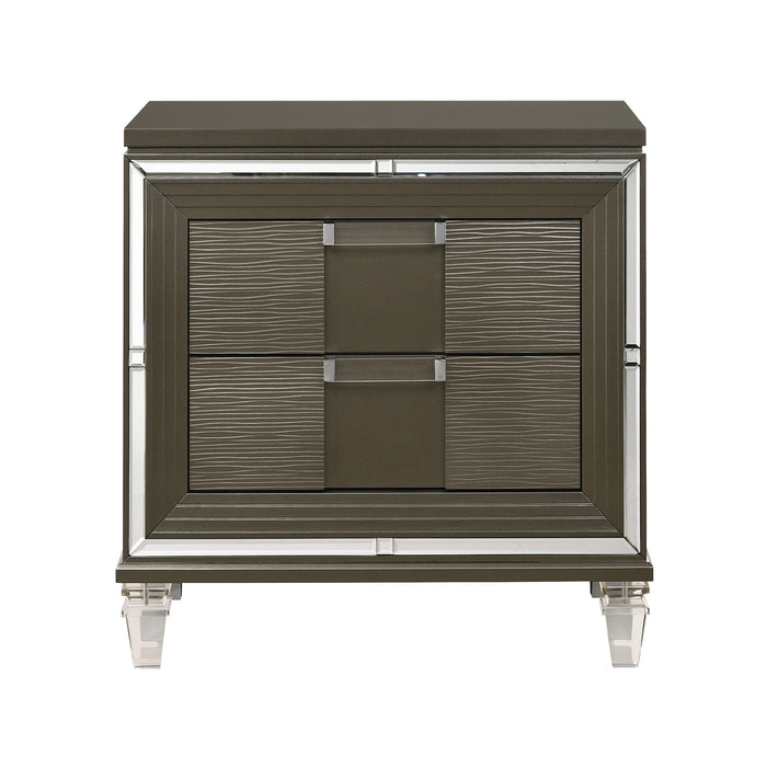 Twenty Nine - 2-Drawer Nightstand With USB - Dark Brown - Stylish Home Furniture