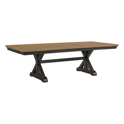 Montrose - Dining Table With 20" Leaf - Espresso And Brown - Stylish Home Furniture