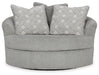 Casselbury - Oversized Swivel Accent Chair - Cement - Stylish Home Furniture