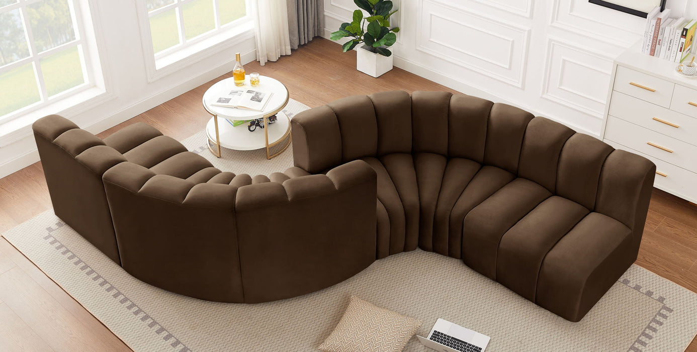 Arc - Velvet 6 Piece Modular Sofa