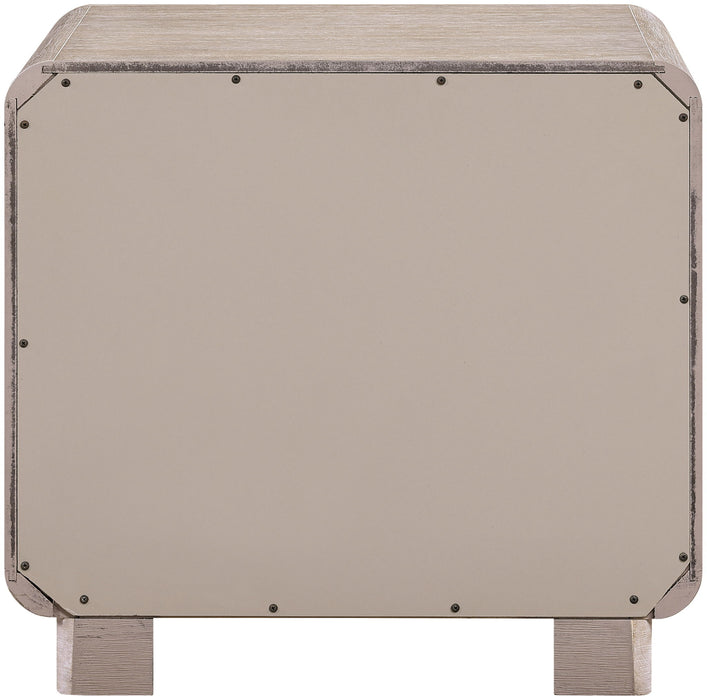 Adagio - Solid Wood And Oak Veneer Nightstand - Natural