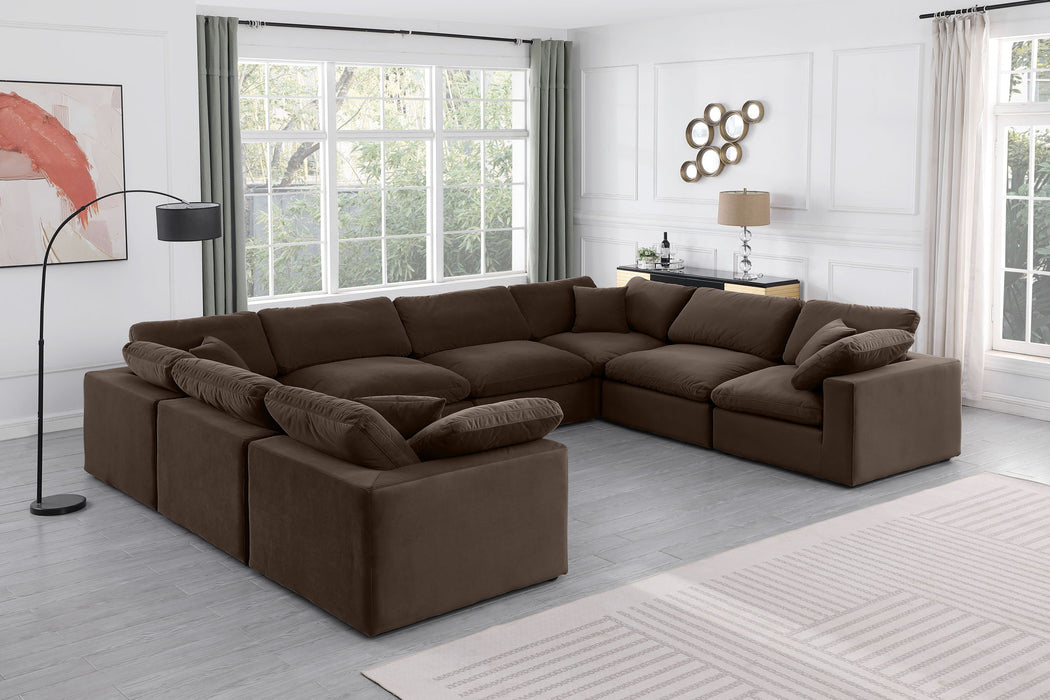 Comfy - 8 Piece Velvet Modular Sectional