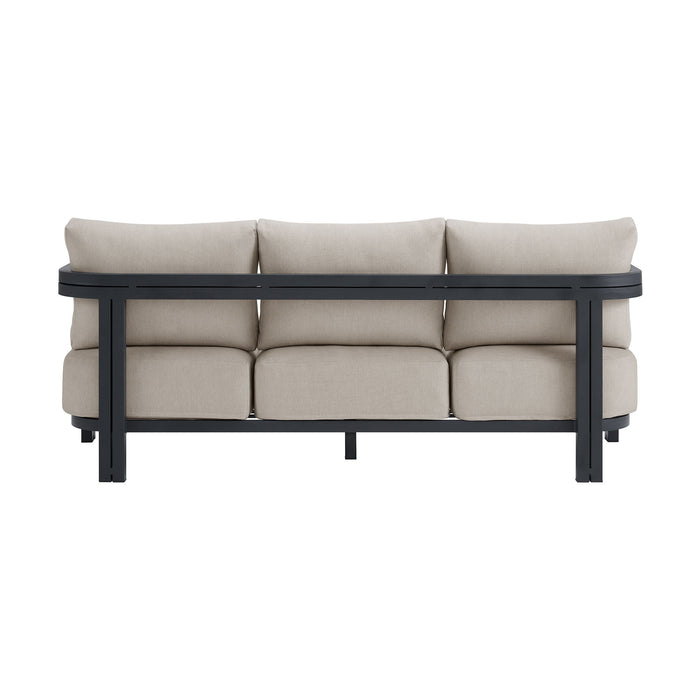 Playa - Sofa With 2 Pillows - Dark Gray / Beige - Stylish Home Furniture