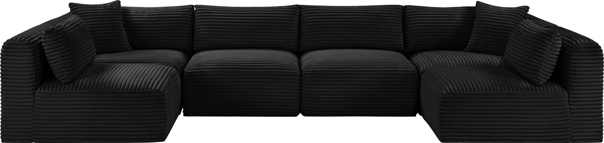 Shaggy - 6 Piece Modular U-Shaped Armless Sectional